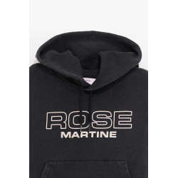 MARTINE ROSE BLACK SHRUNKEN HOODIE
